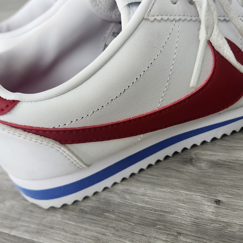Nike Womens Classic Cortez White Varsity Red Blue 'Forest Gump' Size 5.5 Womens - Picture 5 of 13